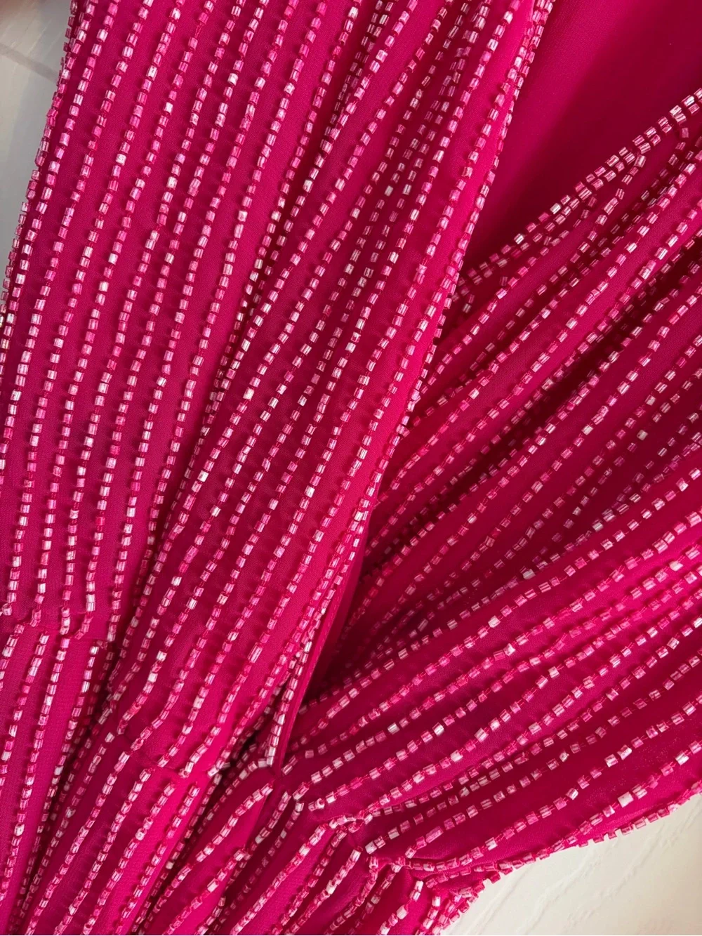 Hot Pink Sequin Wrap mini dress